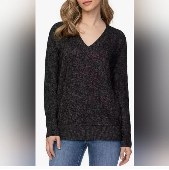 Buffalo David Bitton Sweaters - Buffalo David Bitton Dark Gray V-Neck Sweater